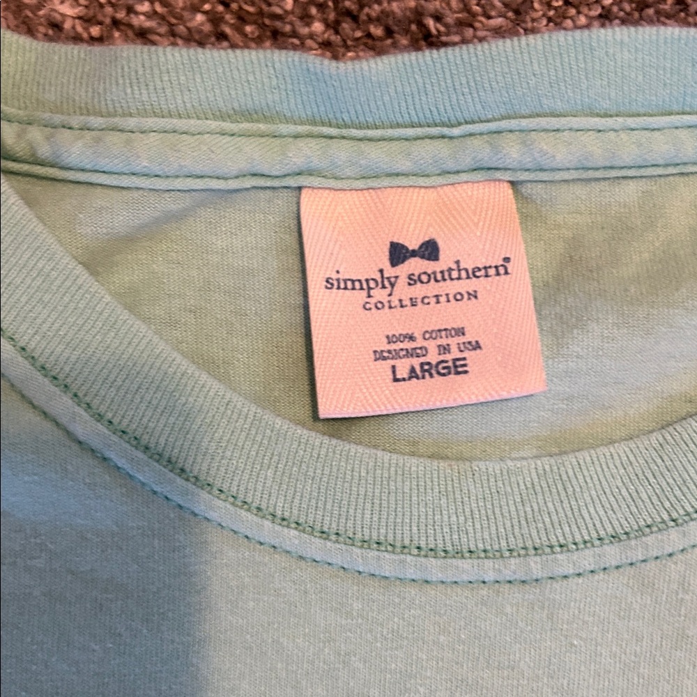 Simply Southern Men’s Pocket Tee - Mint - Picture 3 of 8